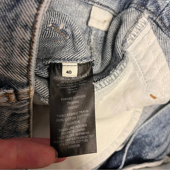 NWT Isabel Marant Etoile Tihiana Denim Shorts - High-Waisted Faded Light Wash - Picture 6 of 8